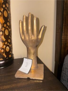 Bronze Decorative Hand Sculpture Charger